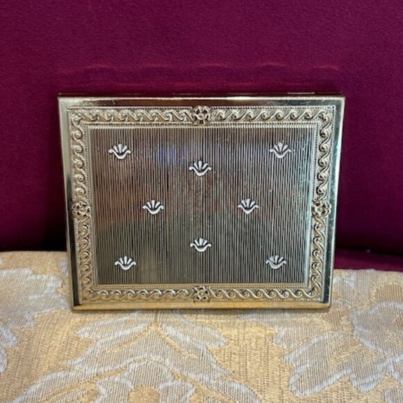 REVLON Love-Pat Rachel Gold Vintage Rectangle Compact - Picture 4 of 7